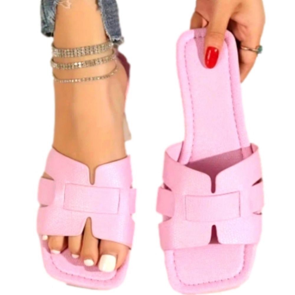 Women's non-slip flat sandal slide sz 9.5